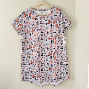 NWT Vera Bradley Dog Show Short Sleeved Night Dress Night Gown, L